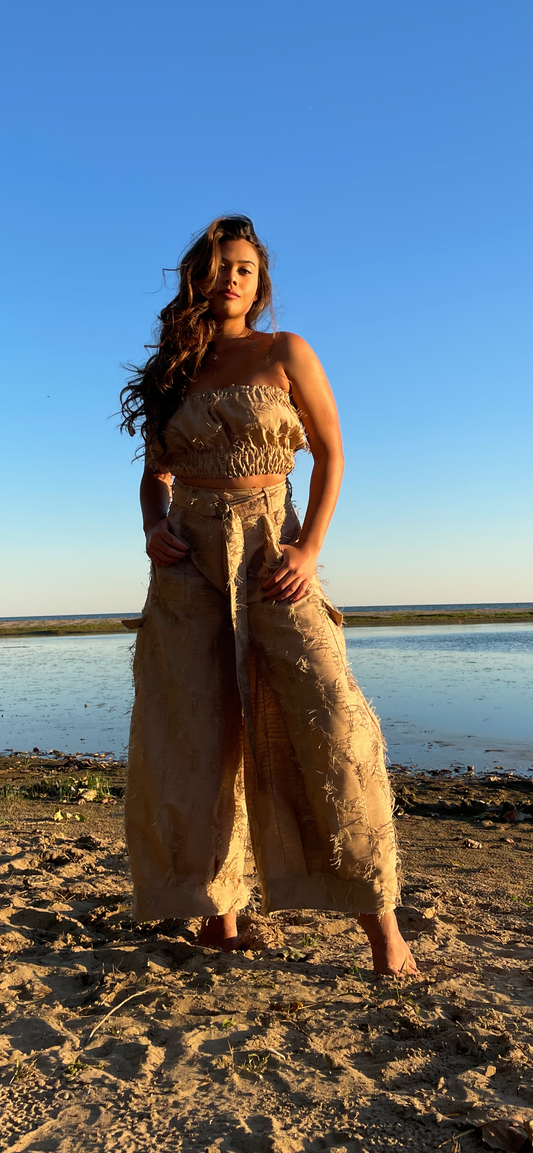 COMING SOON- “On the Fringe” Linen Bandeau