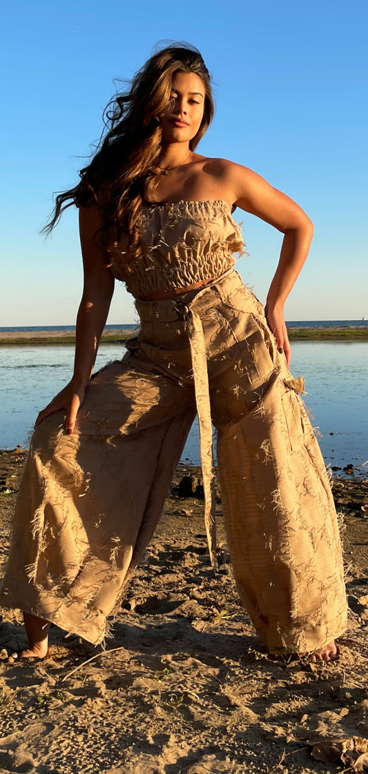 COMING SOON- “On the Fringe” Linen Cargo Pants