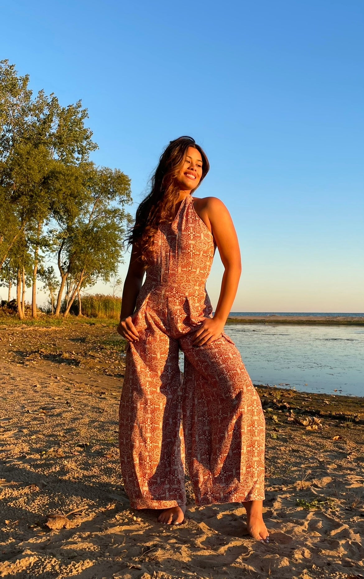 Retro Sunset Market Day Jumpsuit