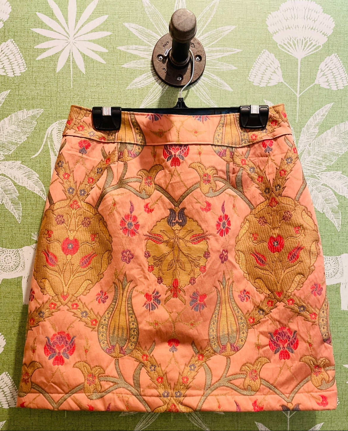Parisian Silk Brocade Mini Skirt