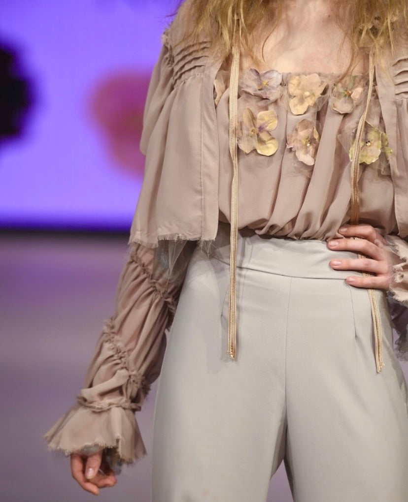 “Flowers in the Winter” Ruffled Jumpsuit & Blouse Jacket- Fleurs Pressées F/W VFW