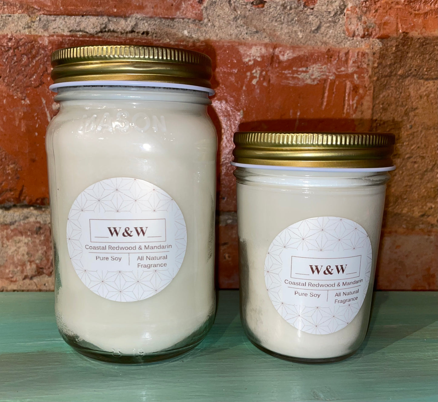 “Coastal Redwood & Mandarin” All Natural Soy Candle