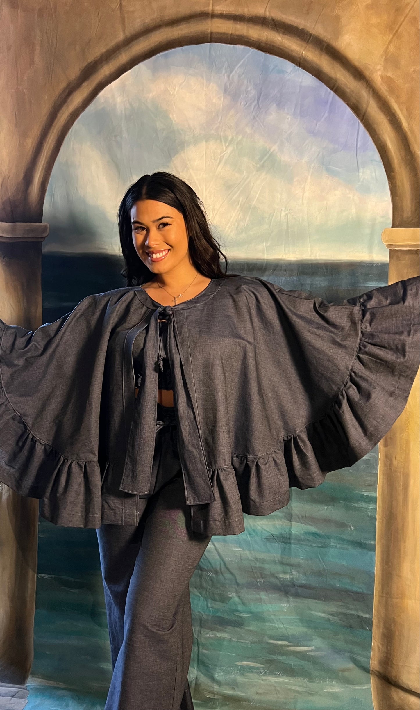 Denim Spring Cape