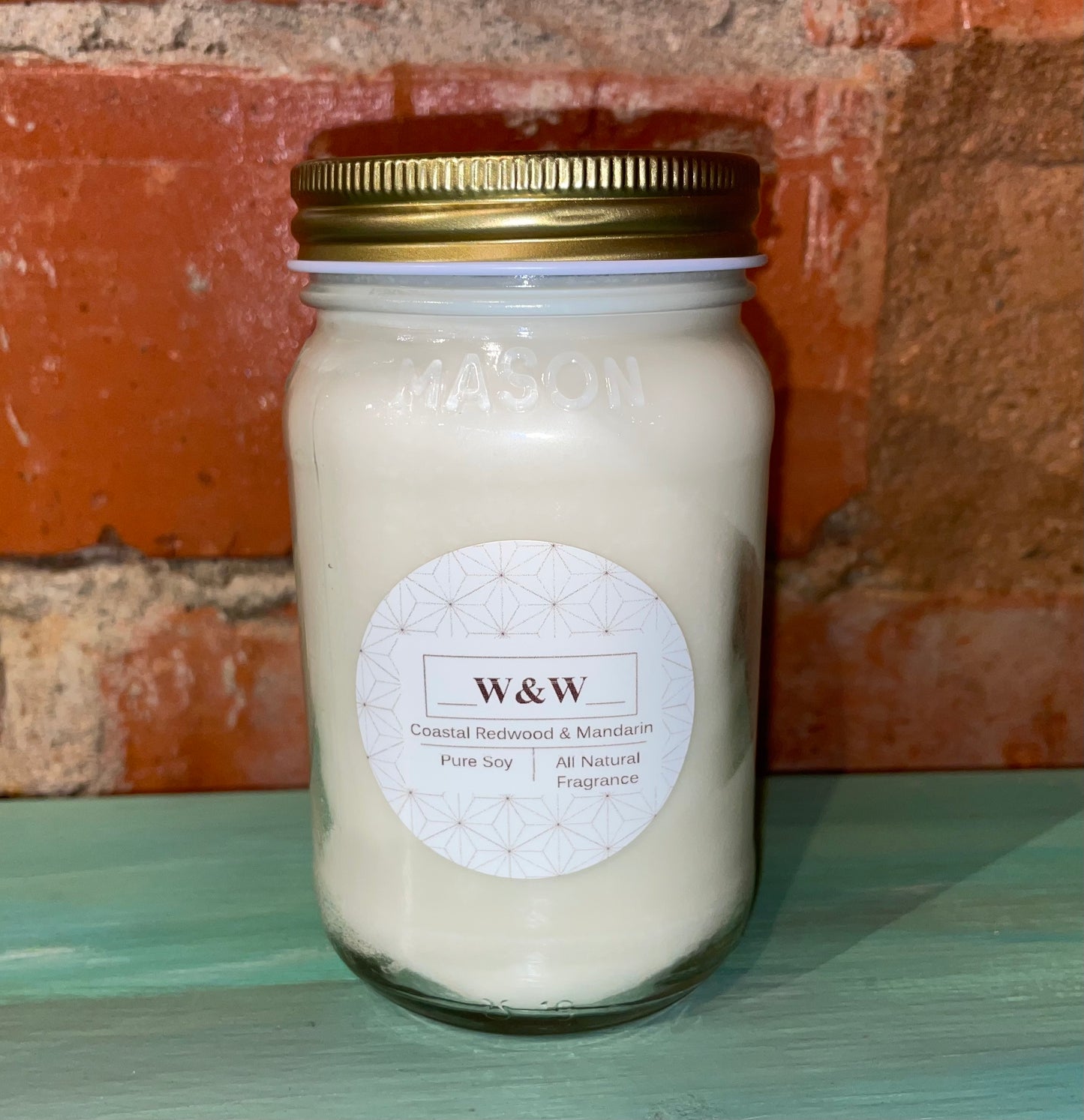 “Coastal Redwood & Mandarin” All Natural Soy Candle