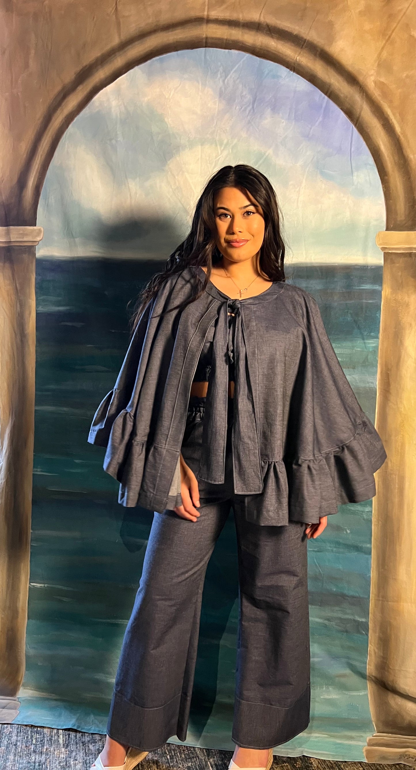 Denim Spring Cape