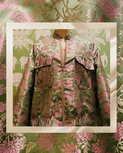 Load image into Gallery viewer, Jade &amp; Mauve Satin Bomber Jacket
