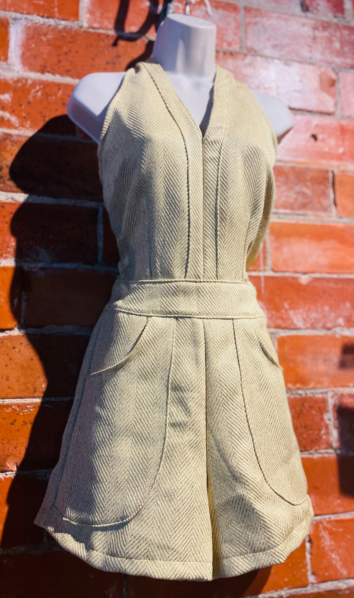 Gold Halter Romper