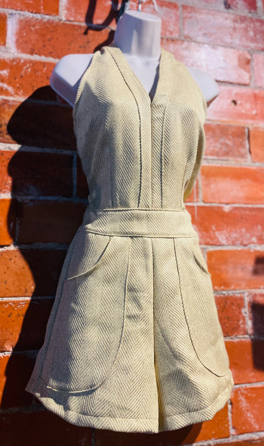 Gold Halter Romper
