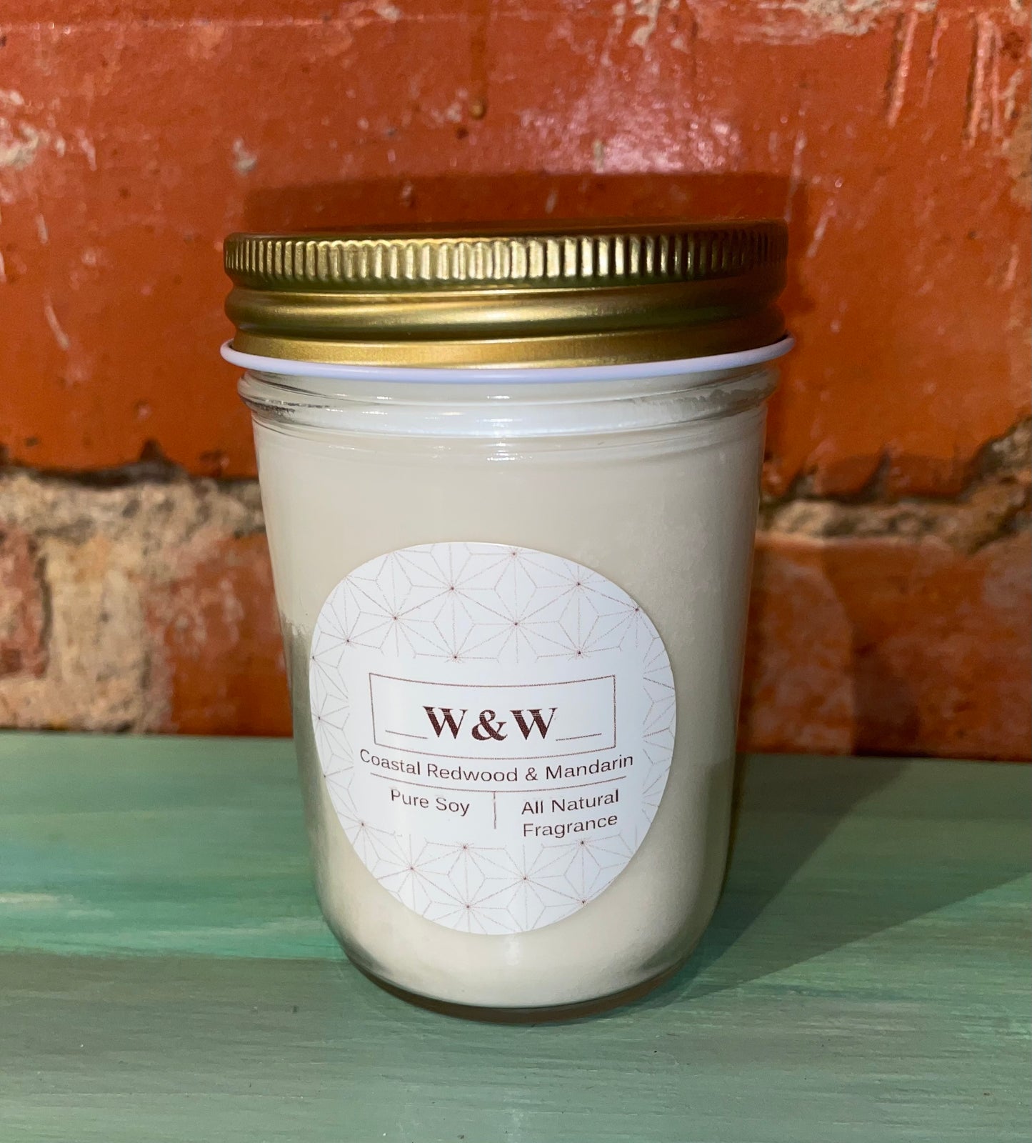 “Coastal Redwood & Mandarin” All Natural Soy Candle