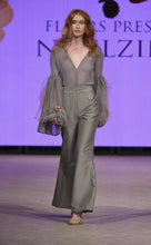 Load image into Gallery viewer, “La Combinaison” Grey Silk &amp; Chiffon Jumpsuit- Fleurs Presses F/W 19/20 VFW
