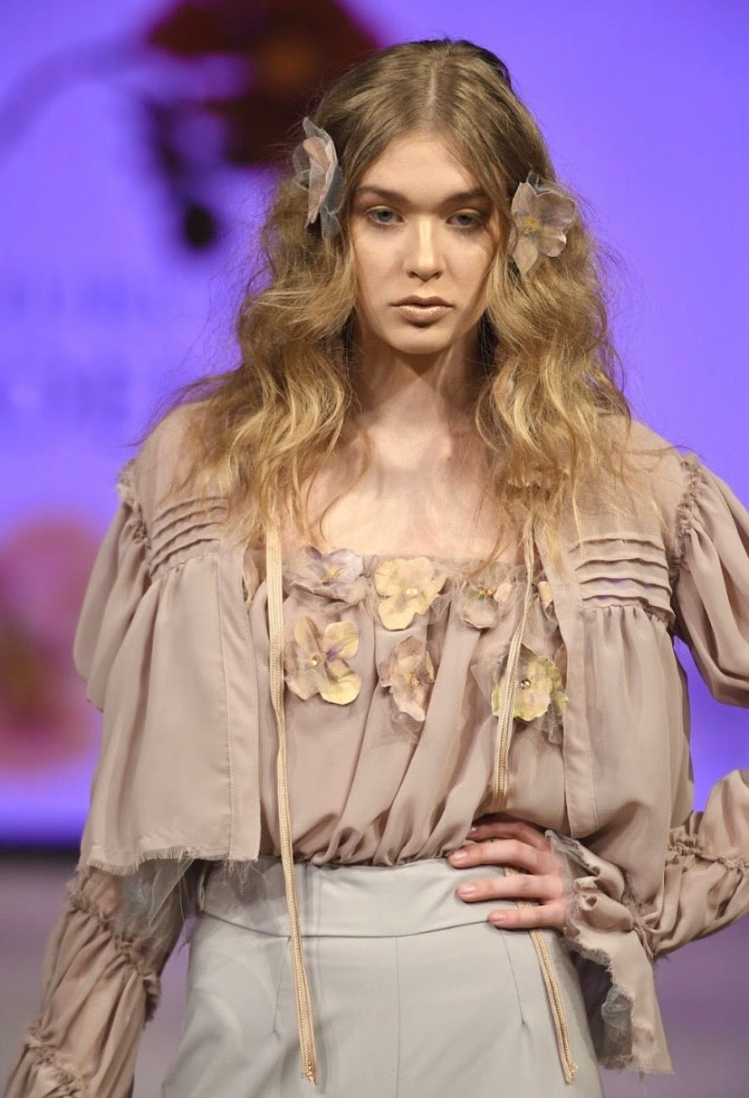 “Flowers in the Winter” Ruffled Jumpsuit & Blouse Jacket- Fleurs Pressées F/W VFW